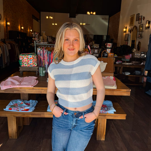 Striped Ribbed Knit Top