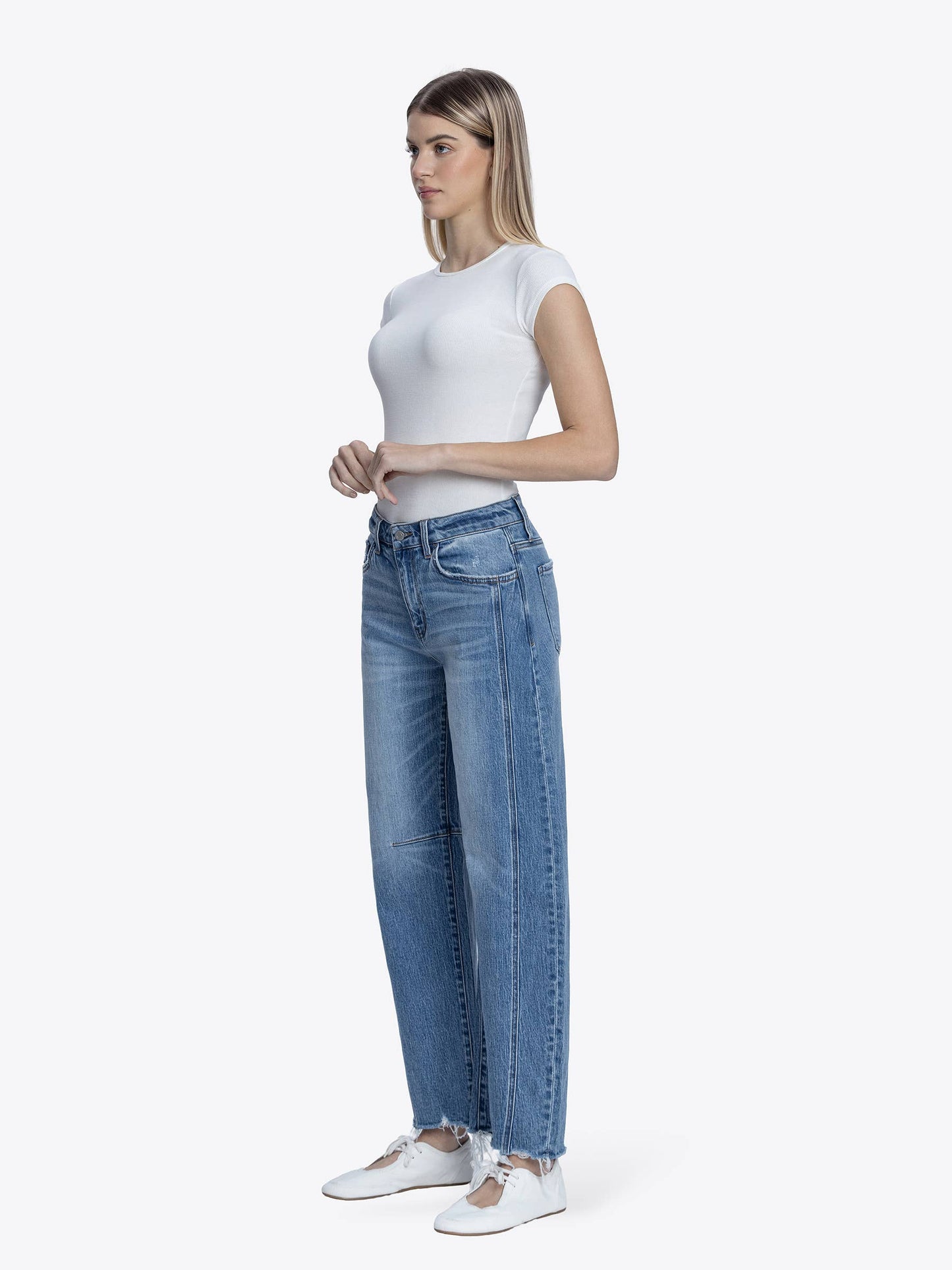 Vervet by Flying Monkey High Rise Barrel Jean