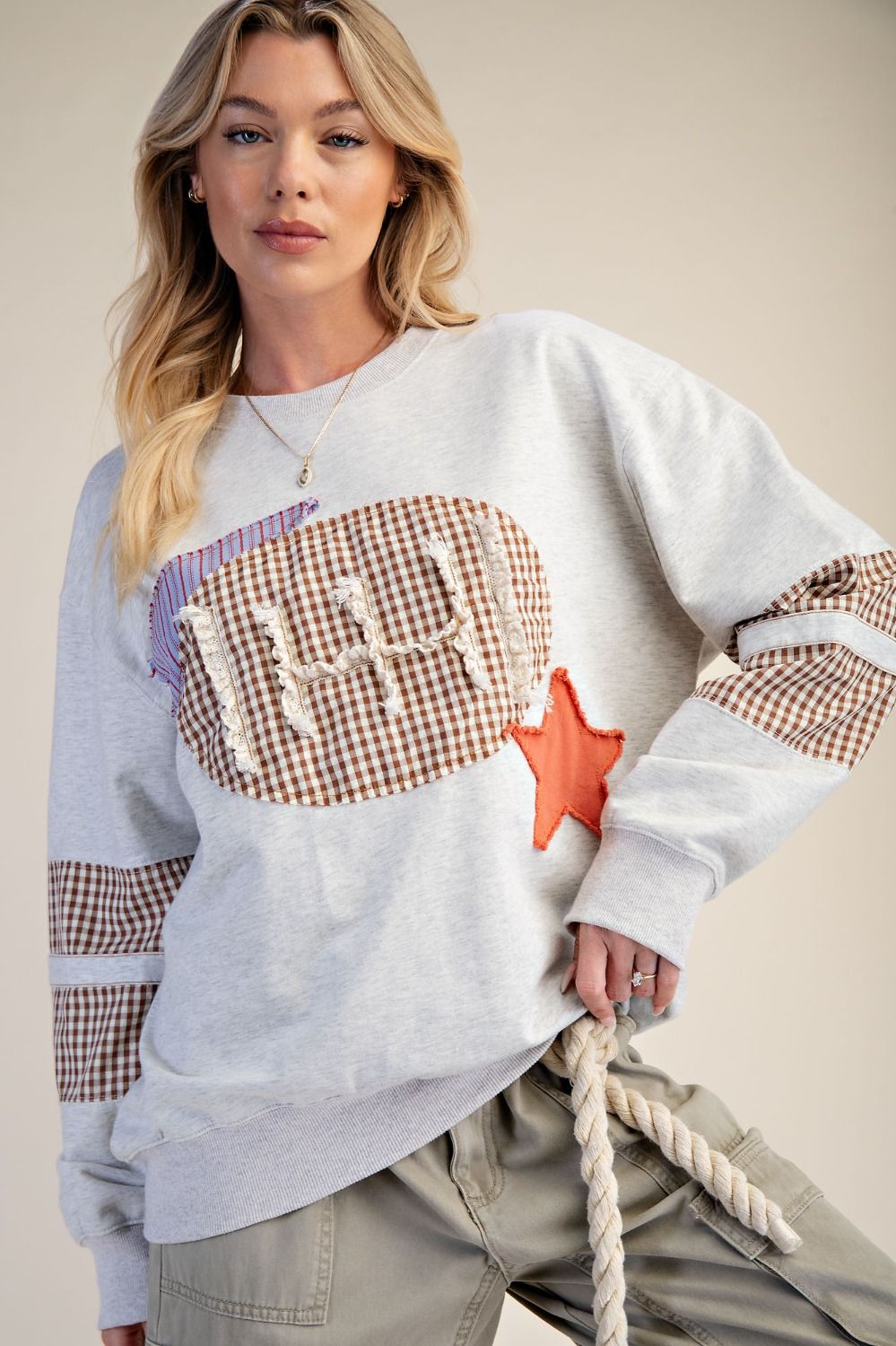 Game Day Patch Front Crewneck