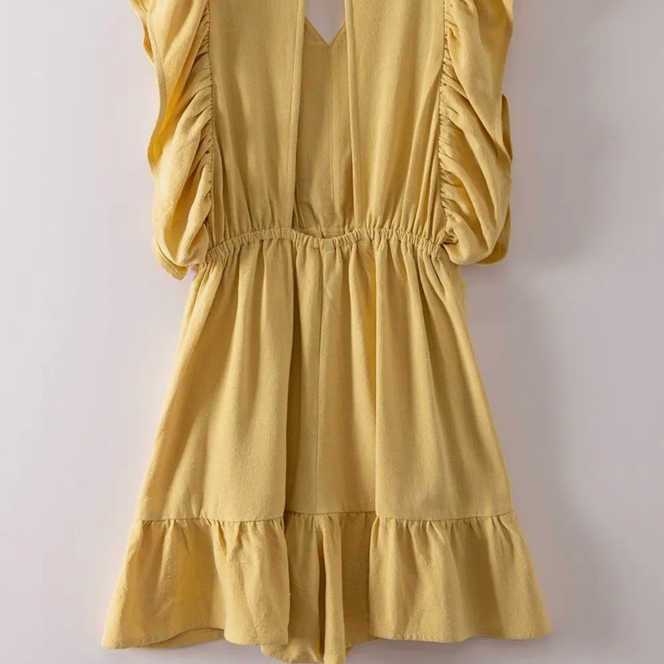 Ruffled Sleeve Romper