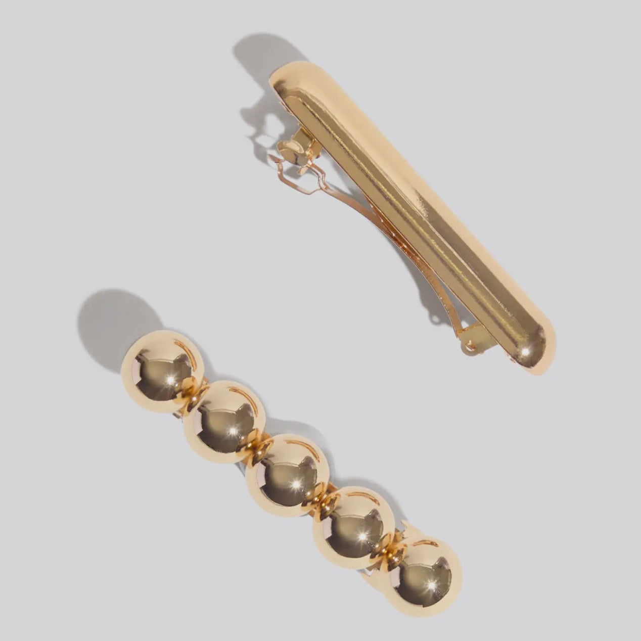 Kitsch Gold Metal Barrettes