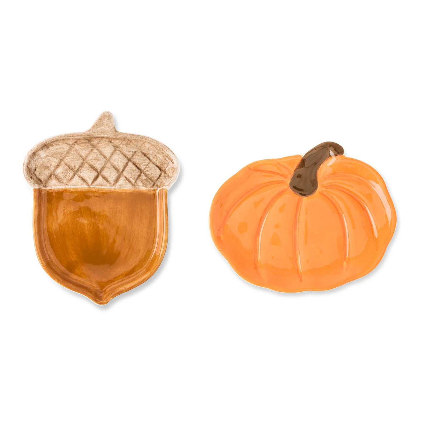 Figural Spoon Rest - Pumpkin And Acorn Asst