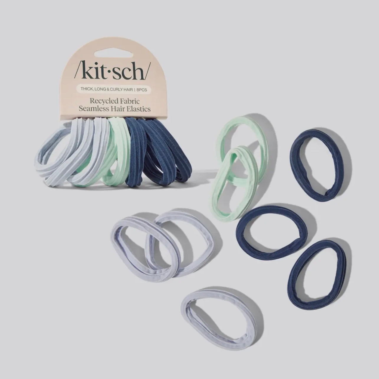 Recycled Seamless Hair Elastics 8pc Set - Garden Bouquet