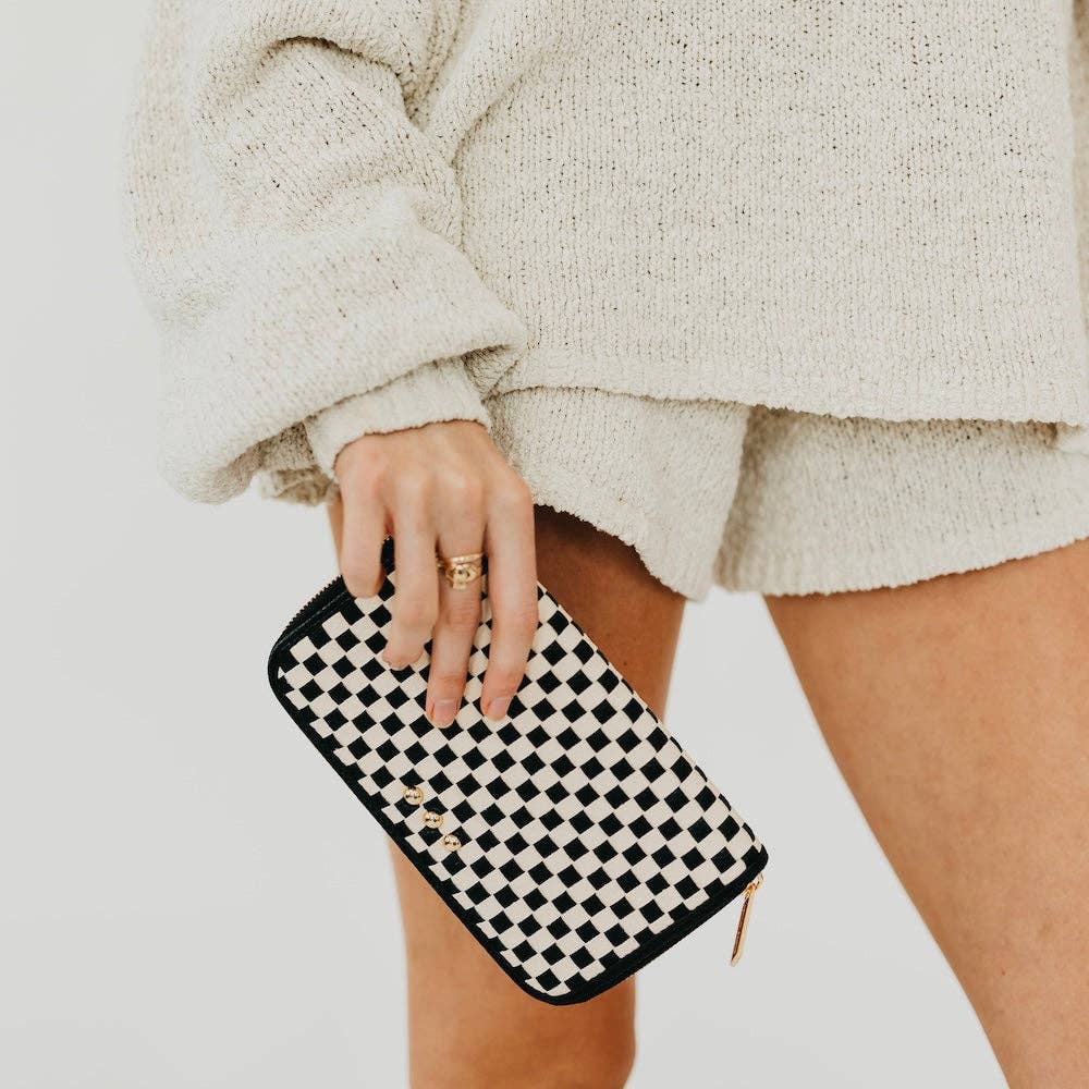 Lenni Large Zip Woven Wallet