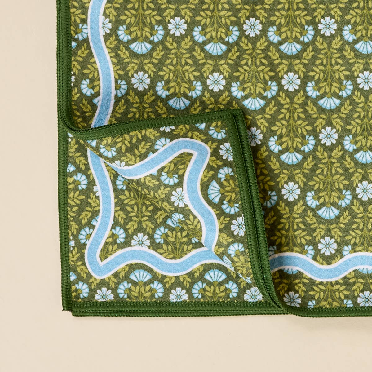 Waffle Tea Towel–Everbloom Forest Green