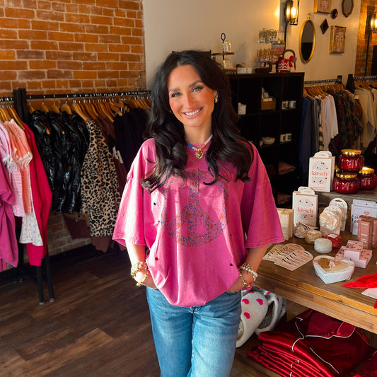 Oversized Peace Sign Tee