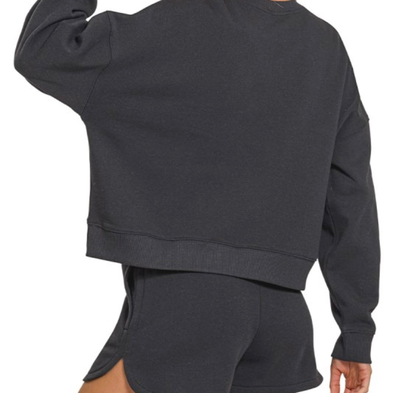 Fleece Long Sleeve Sweatshirt & Shorts Set