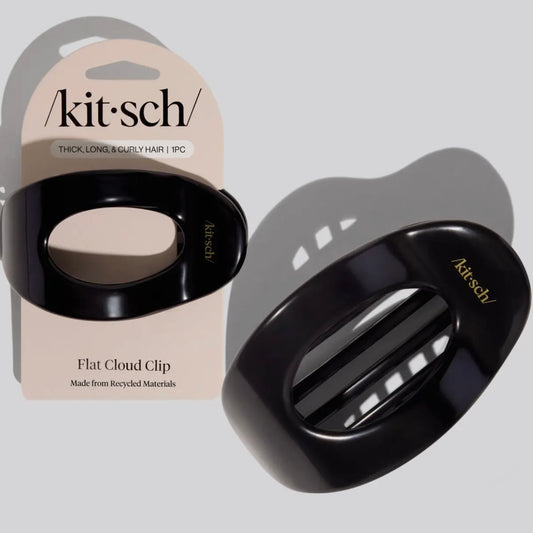 Kitsch Recycled Plastic Large Flat Cloud Clip - Black