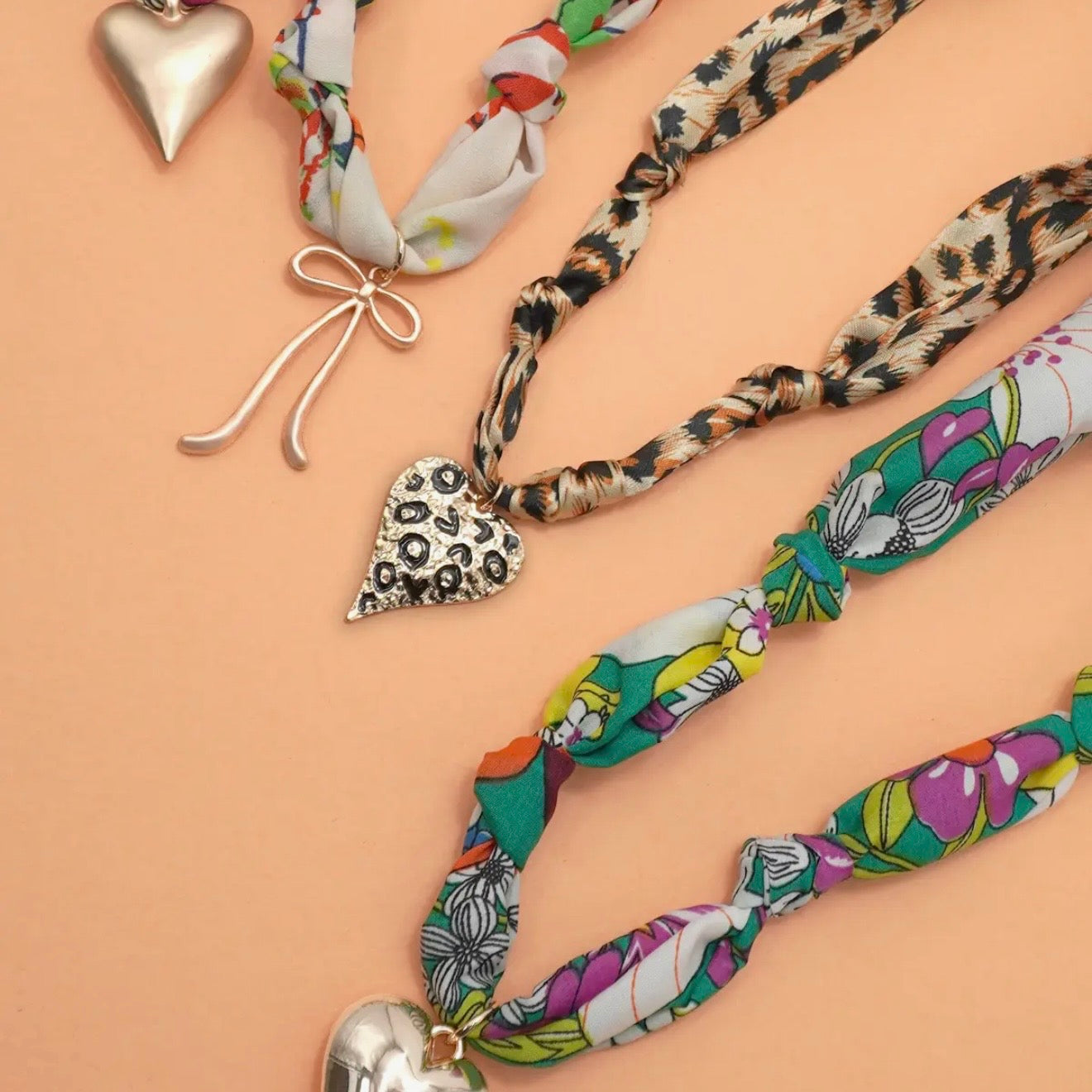 Handmade Scarf Charm Necklace