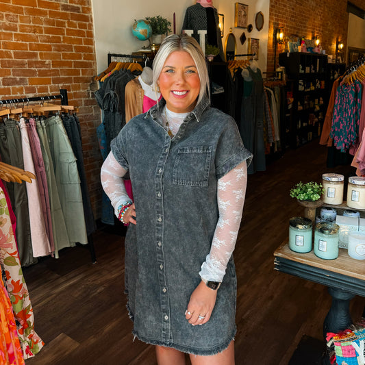 Lux Layering Floral Lace See Through Mesh Top