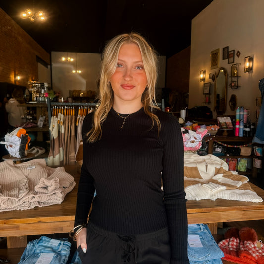 Ribbed Long Sleeve Top