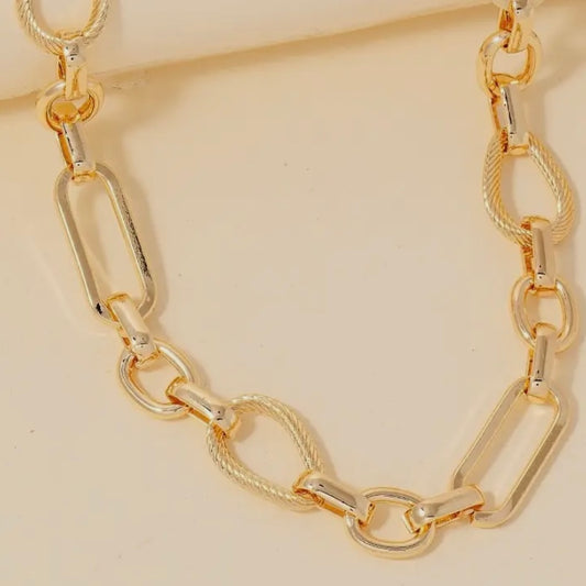 Mixed Style Chain Link Necklace