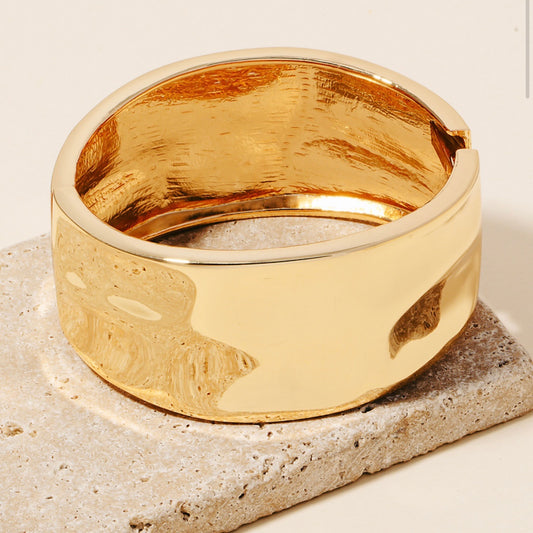 Bulky Wide Hinged Bangle Bracelet