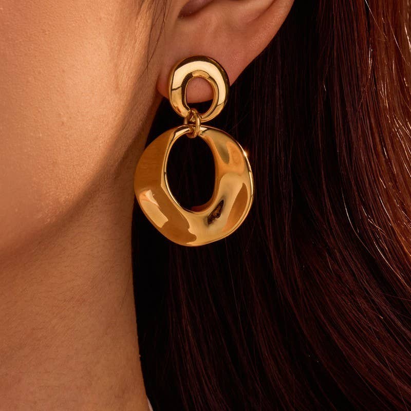 18K Stainless Steel Drop Earrings