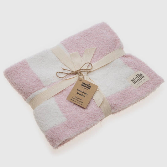 Luxe Checkered Mini Baby Blanket