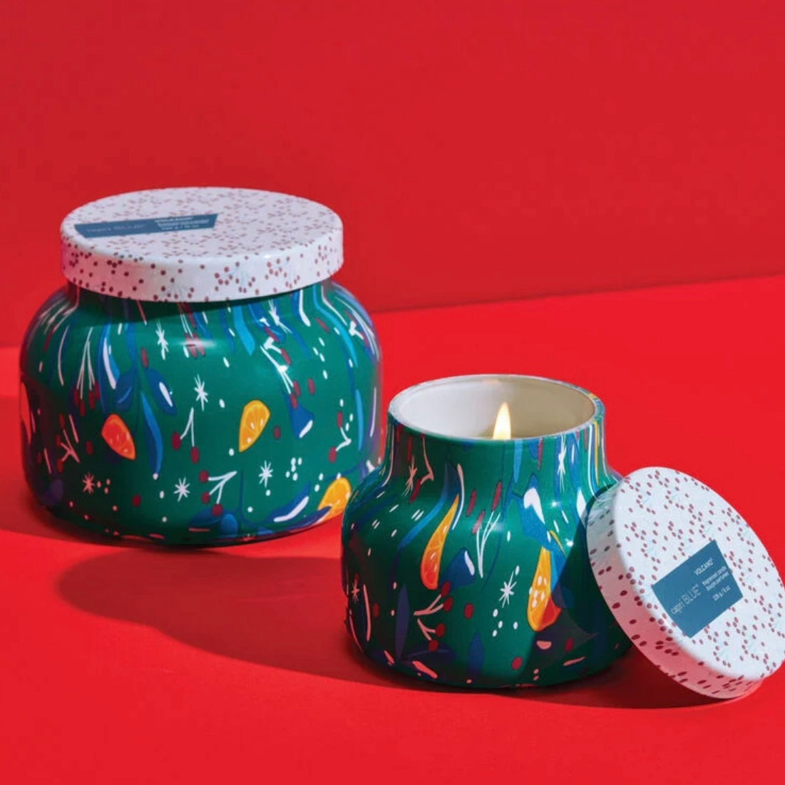 Volcano Holiday Pattern Play Petite Signature Jar Candle