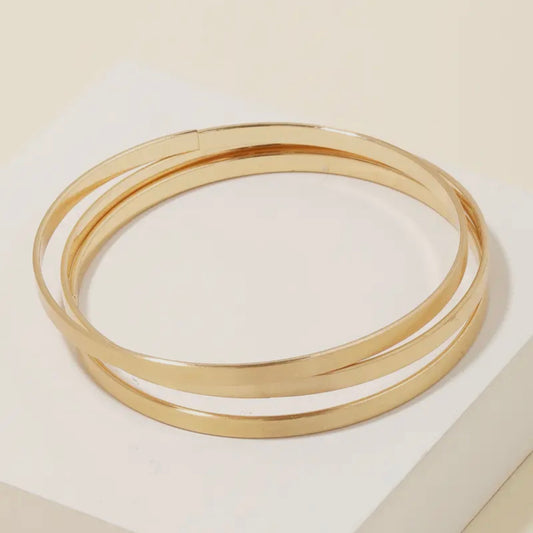 Dainty Metallic Bracelet Set