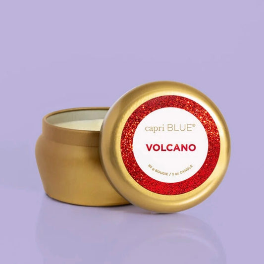 Volcano Holiday Glam Mini Tin Candle