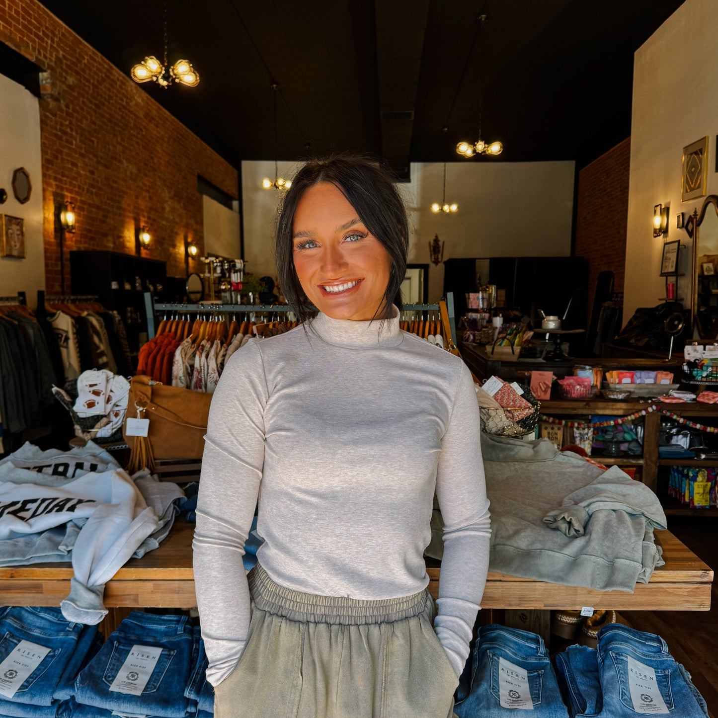 Turtle Neck Knit Top