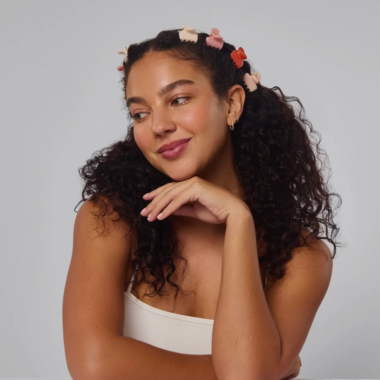 Kitsch Recycled Mini Cloud Clips 8pc Set - Assorted Cherry Blossom