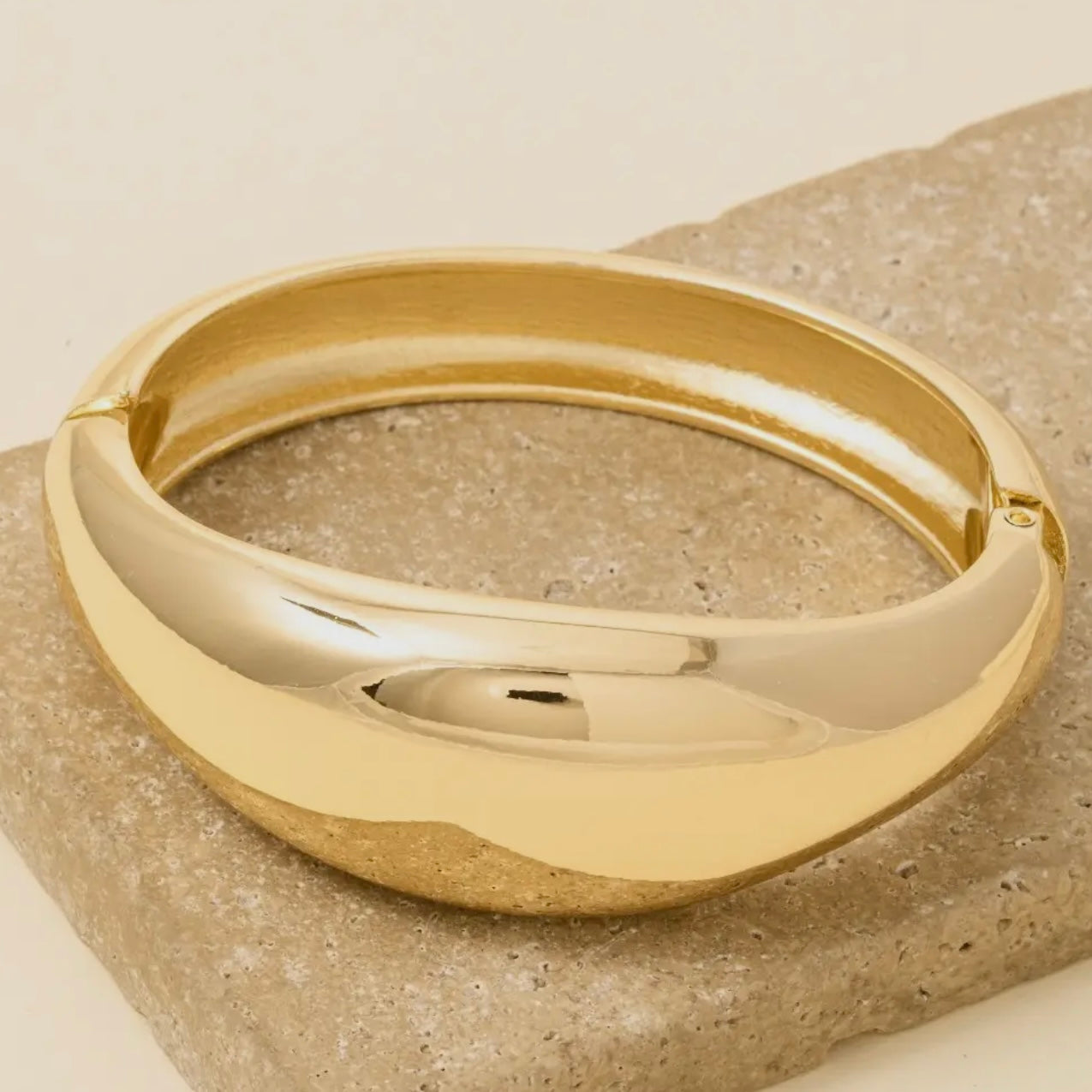 Rounded Hinge Bangle Bracelet