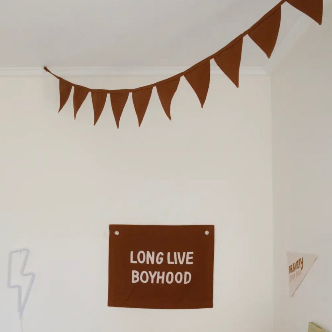 Long Live Boyhood Canvas Banner