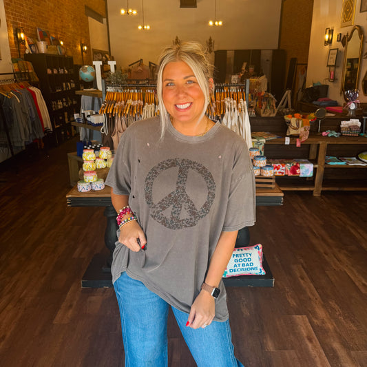 Oversized Peace Sign Tee