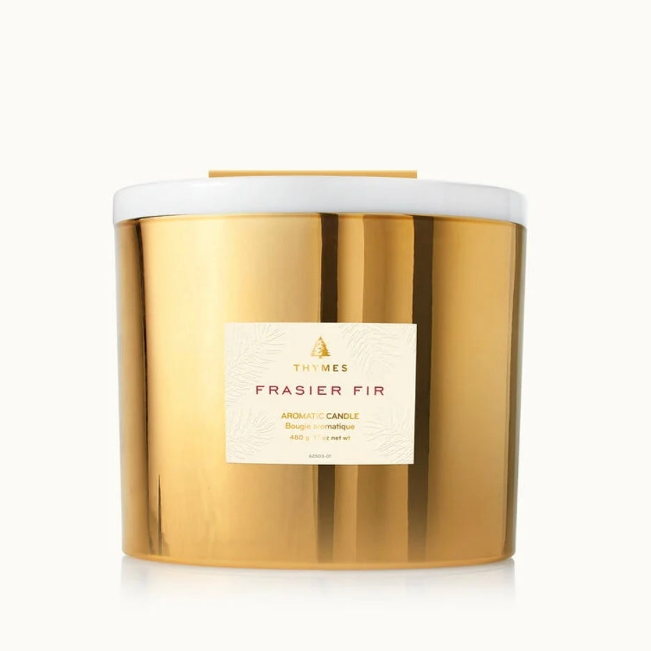 Frasier Fir Gold Poured Candle 3 Wick