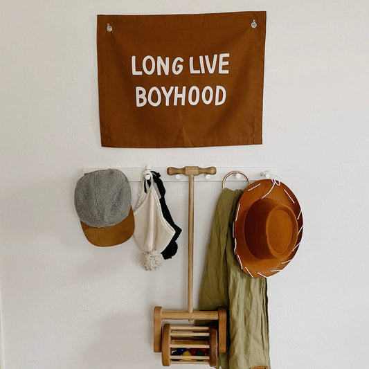 Long Live Boyhood Canvas Banner