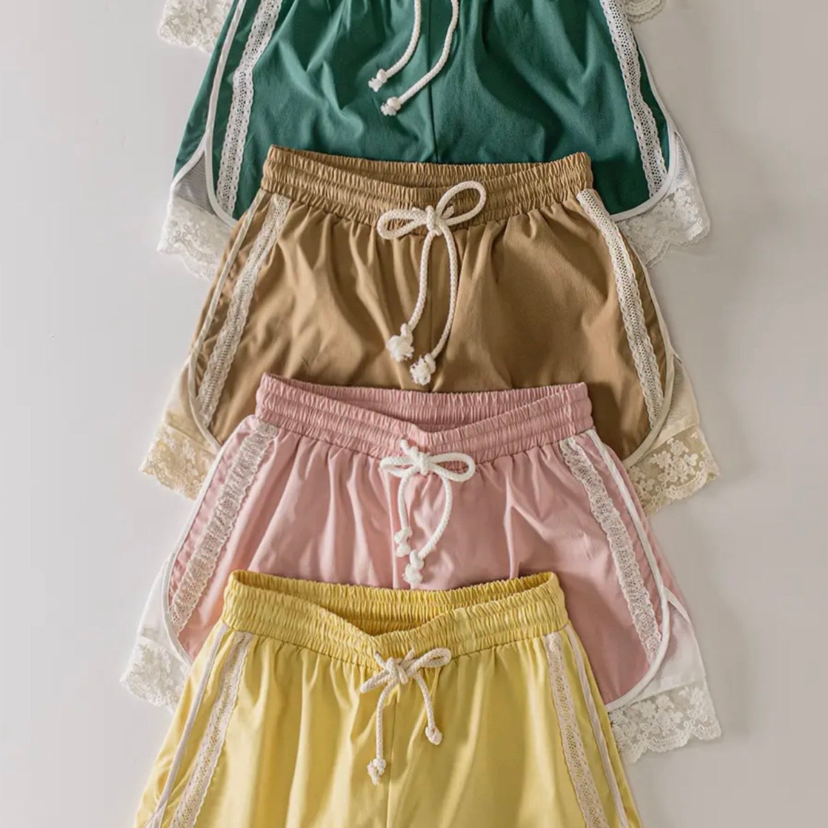 Lace Trim Active Shorts