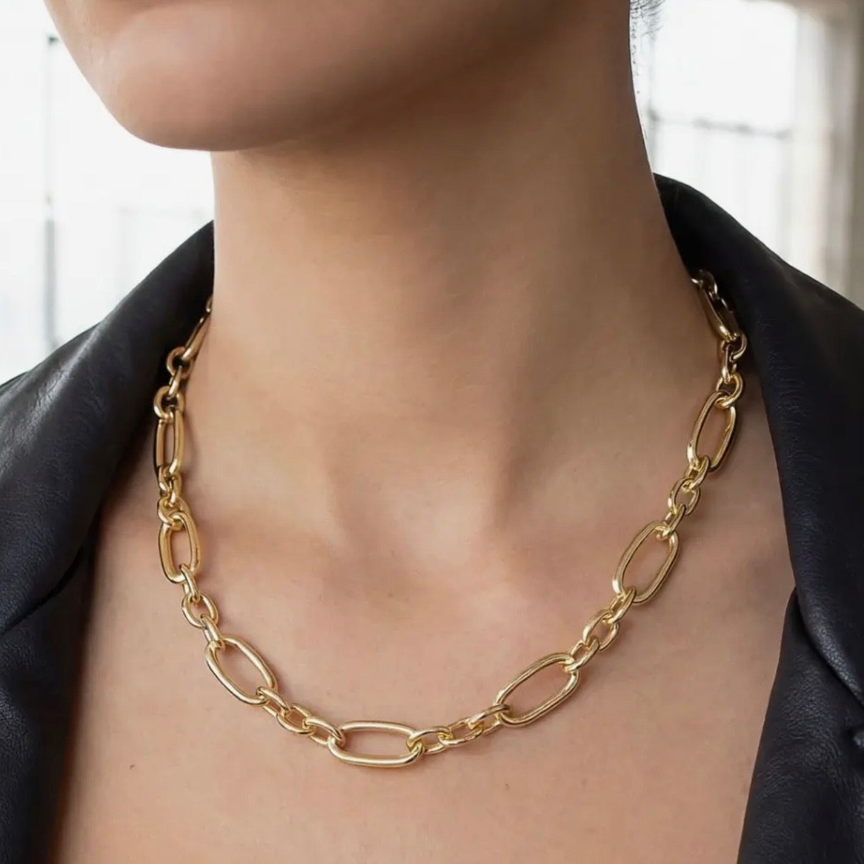 Cable Chain Link Necklace