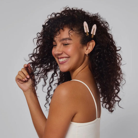 Kitsch Recycled Plastic Creaseless Clips 4pc Set - Cherry Print