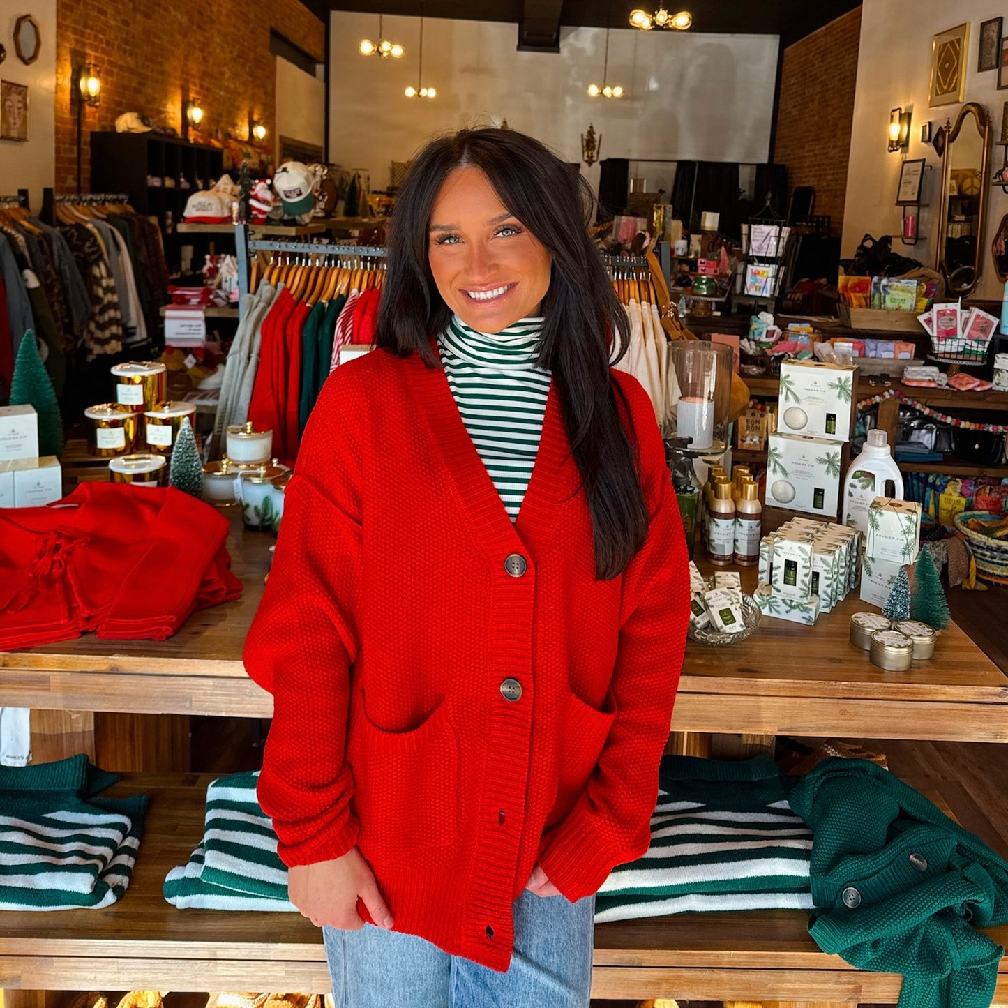 Button Front Oversized Cardigan