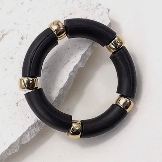 Wood Acrylic Mix Bracelet