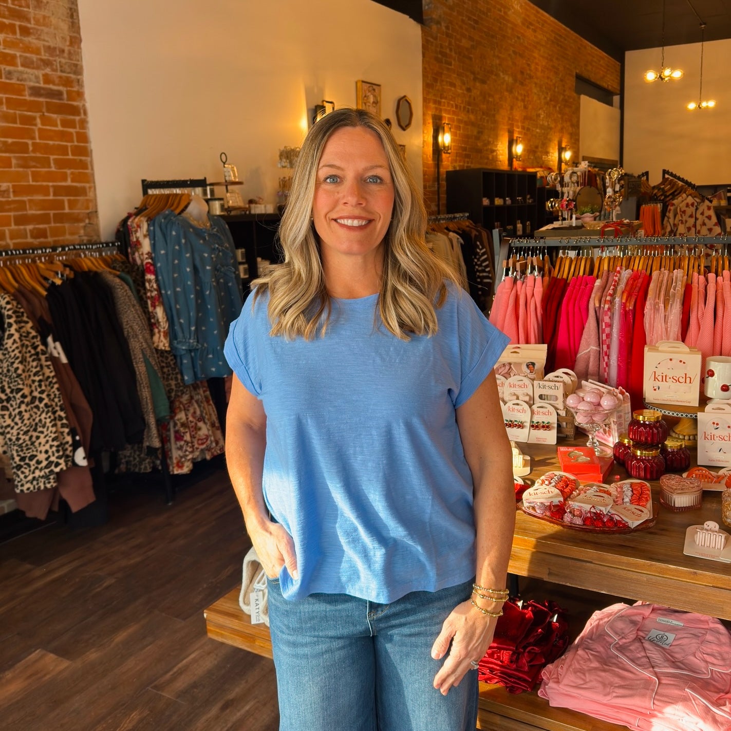 Slub Cuffed Sleeve Tee