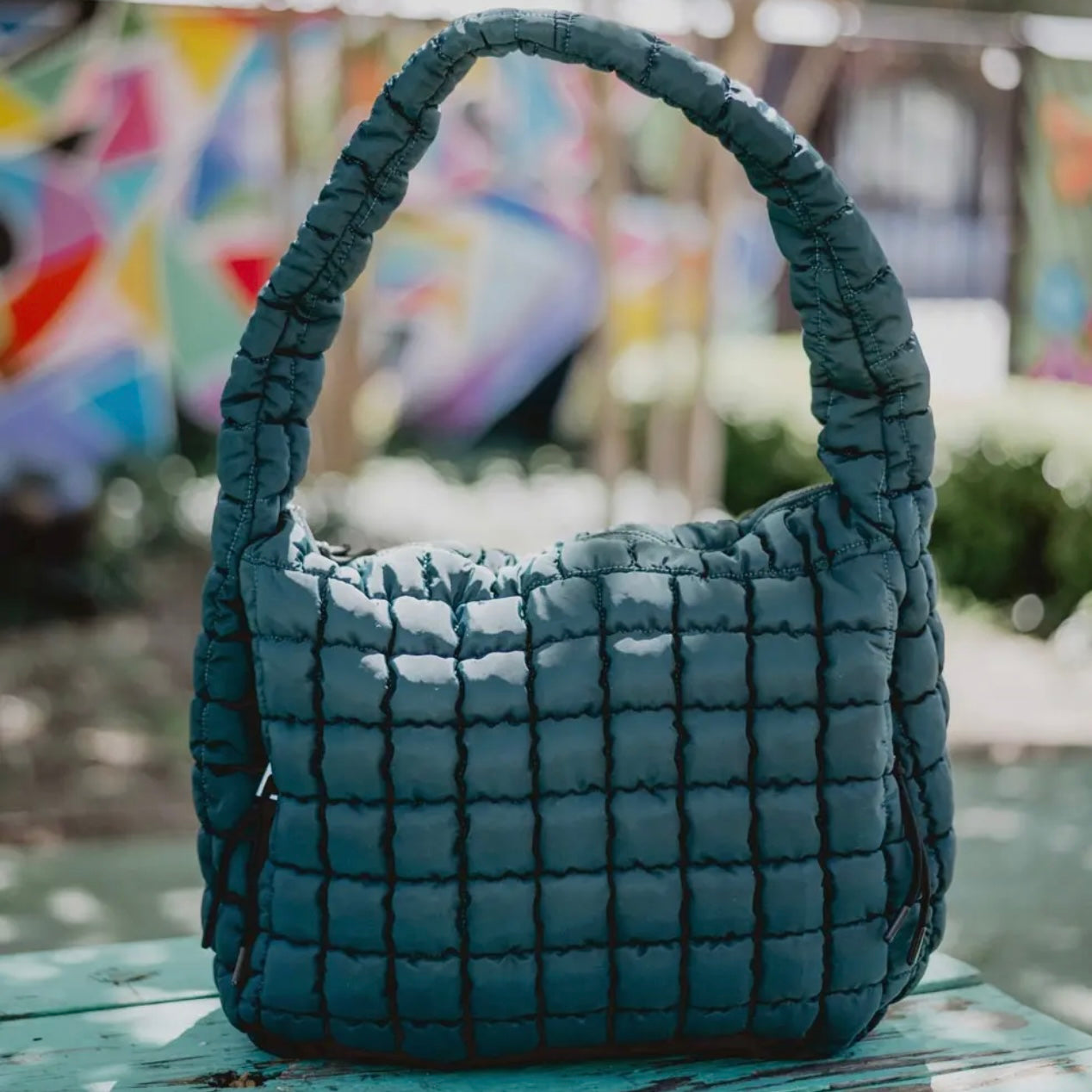 Oversized Quilted Hobo Tote Bag