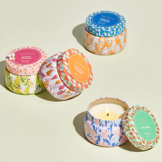 Volcano Pattern Play Printed Travel Tin Candle