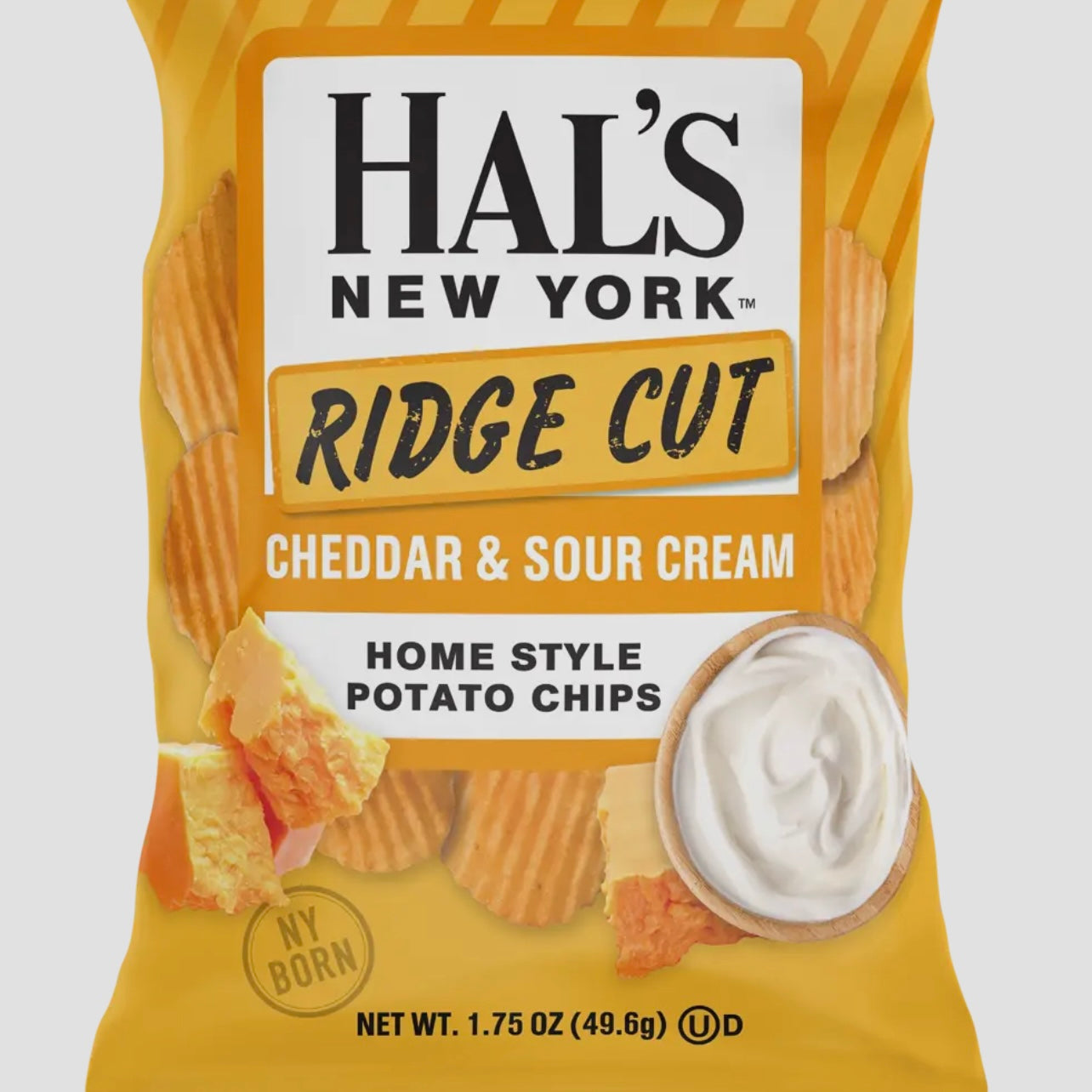 Hal's New York Ridge Cut Cheddar & Sour Cream Chips