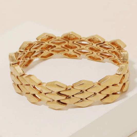 Metallic Elastic Scales Bracelet