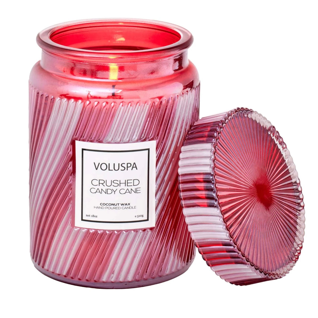 Voluspa Crushed Candy Cane Large Jar Candle