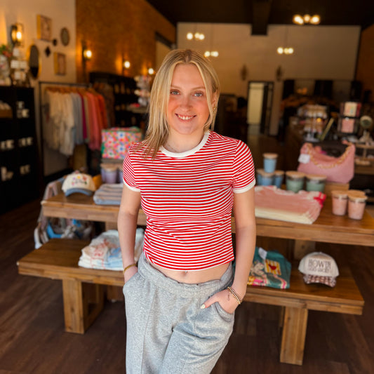 Striped Contrast Tee
