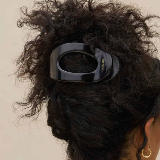 Kitsch Recycled Plastic Large Flat Cloud Clip - Black