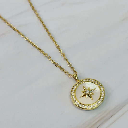 Shine Compass Open Locket Pendant Necklace