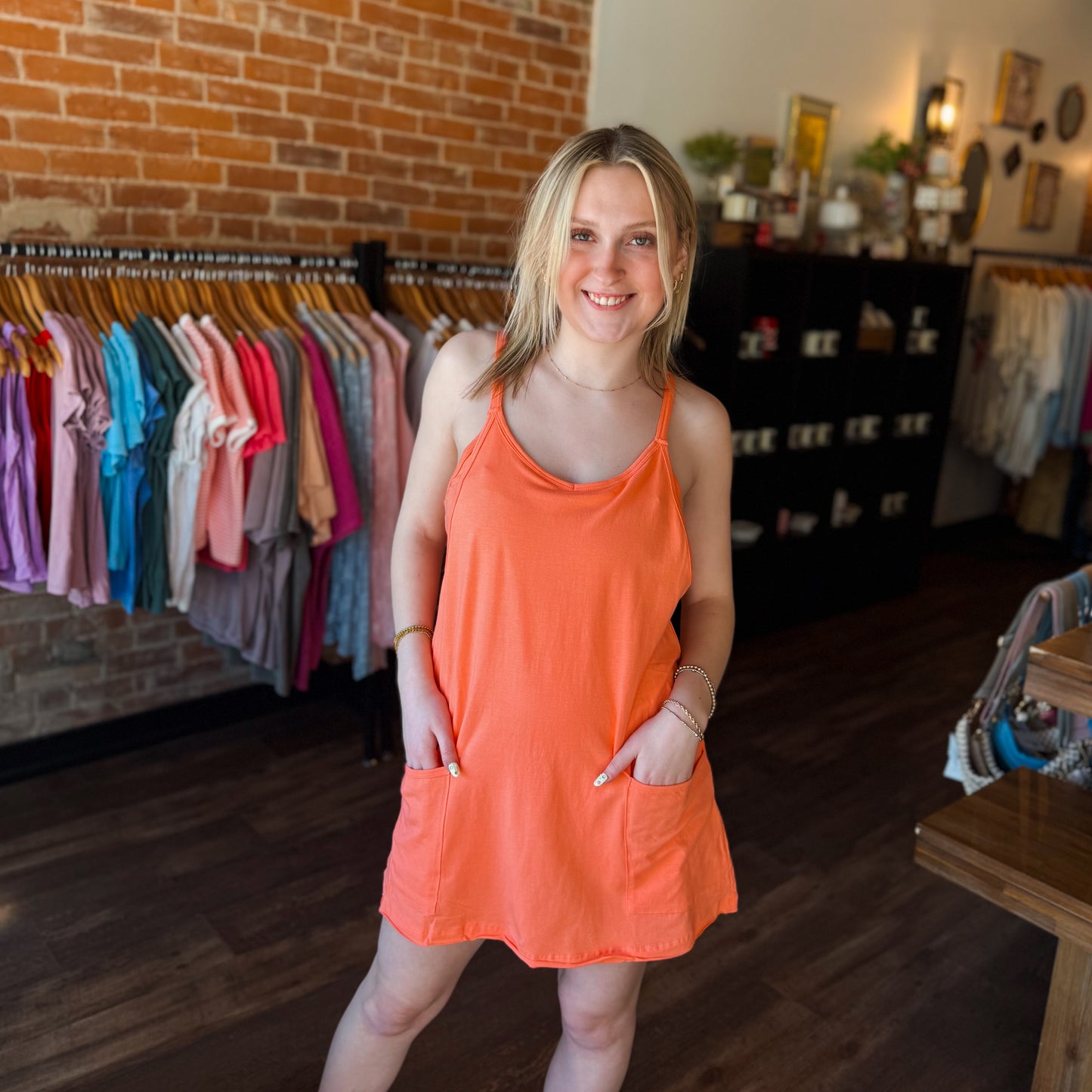 Mini Dress W/Built In Romper