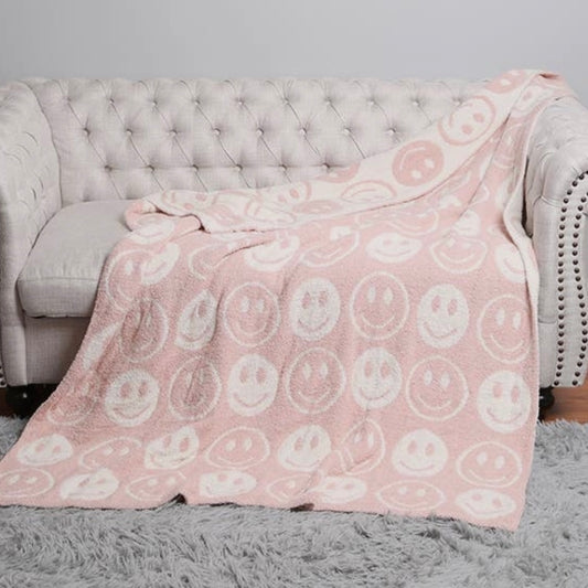 Luxury Soft Happy Face Throw Blanket