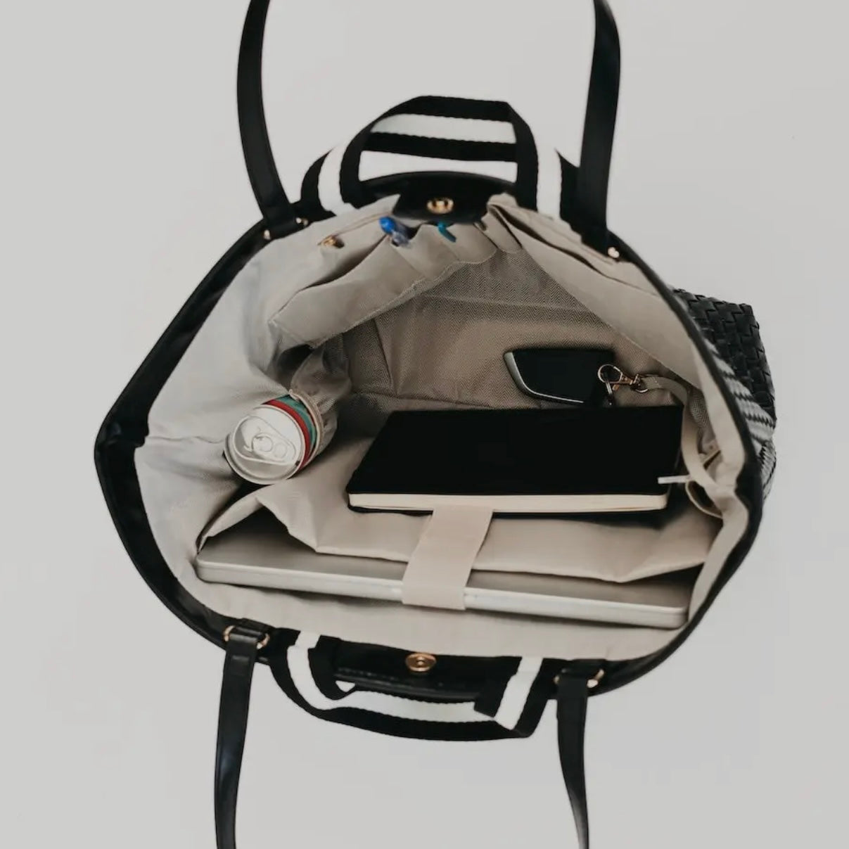 Woven Tiffany Organizer Tote Bag