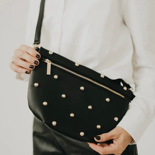 Chic Gold Studded Bum Bag