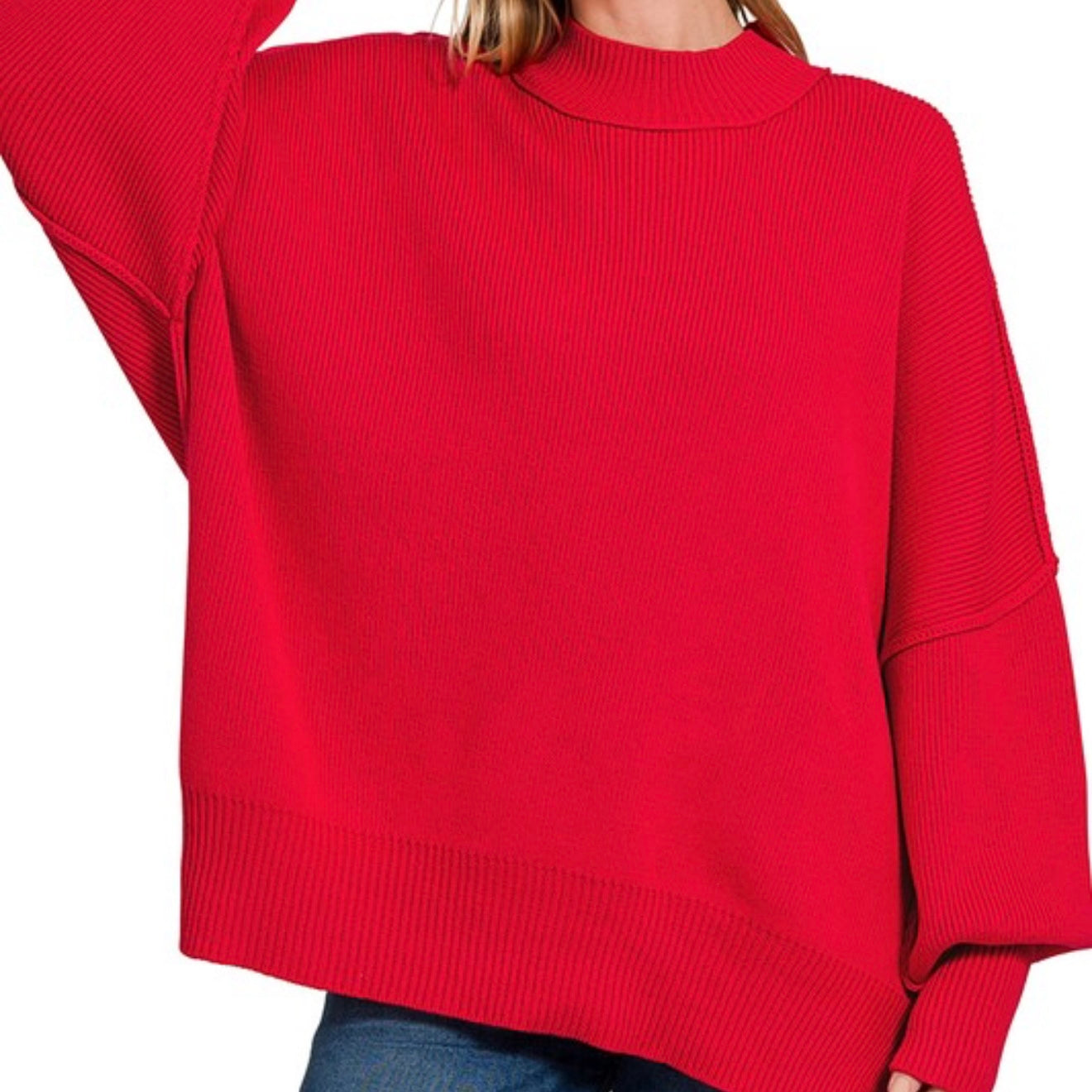 Side Slit Oversized Sweater