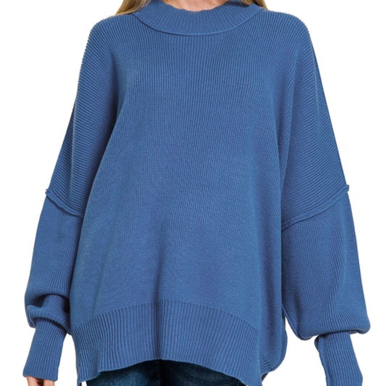 Side Slit Oversized Sweater