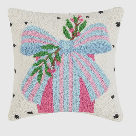 Spotted Holiday Present Hook Pillow